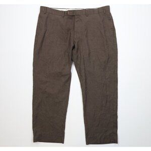 Vintage Ralph Lauren Mens 40x28 Rayon Gabardine Blend Houndstooth Wide Leg Pants